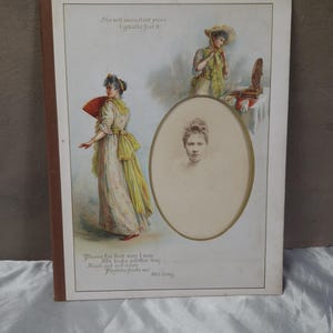 Page from Victorian Cabinet Photograph Album/Victorian Portraits/Antique Photographs/Antique Photography/Dark academia/Gothic