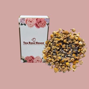 Chamomile Lavender Herbal Tea – Calming Caffeine-Free Loose Leaf – Floral Bedtime Blend for Relaxation & Sleep”