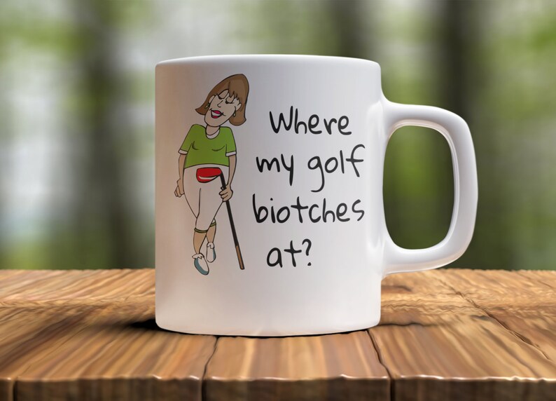 Funny Foursome Lady Golfers My Golf Biotches Mug Golf Diva Ladies Golf