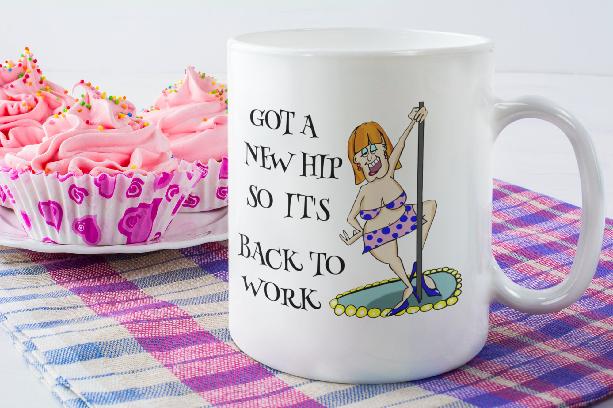 Hip Replacement Gift for Her Funny Original Cartoon Art Mug Etsy UK