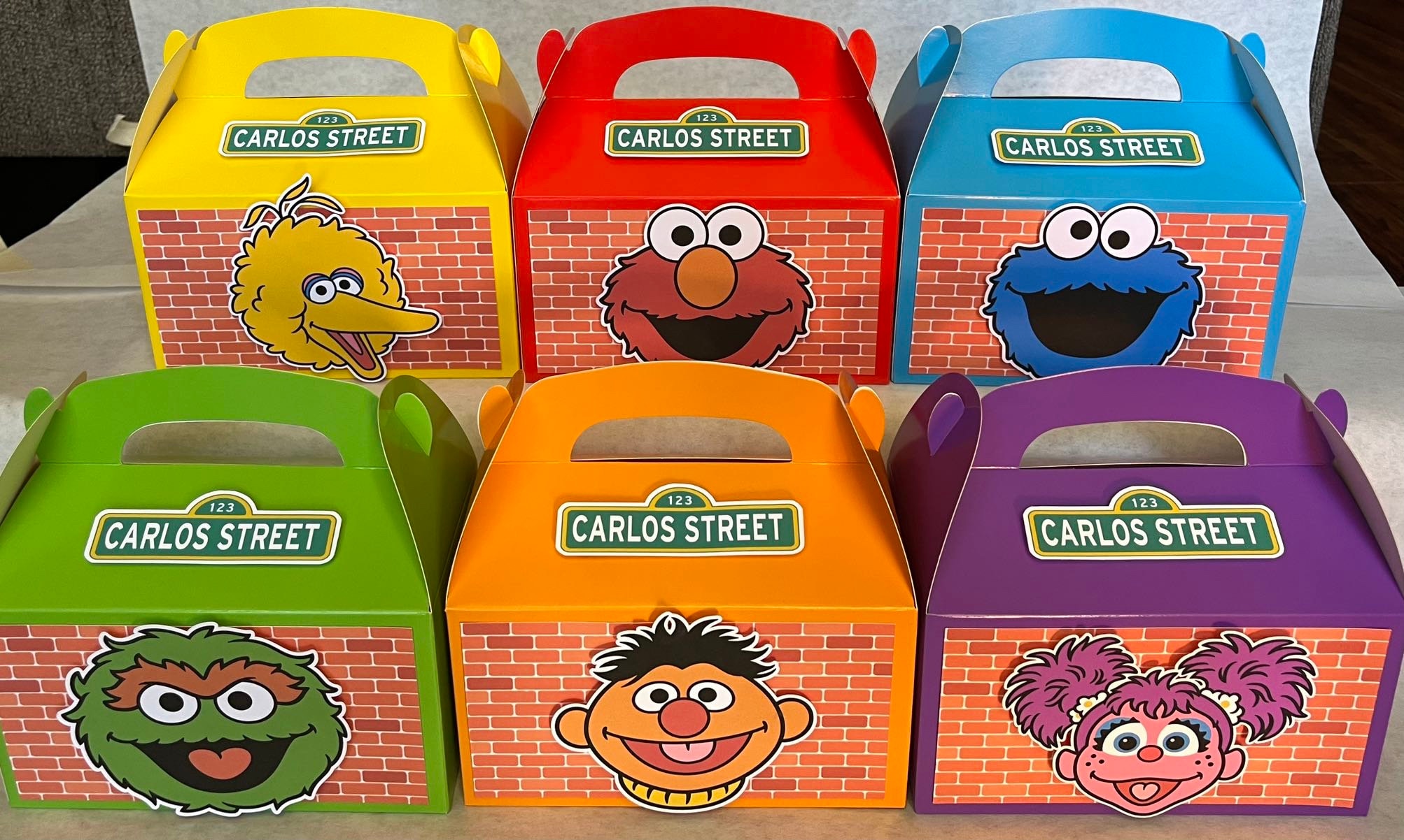 Sesame Street Party Favors Treat Boxes Set of 6 Birthday Etsy Canada