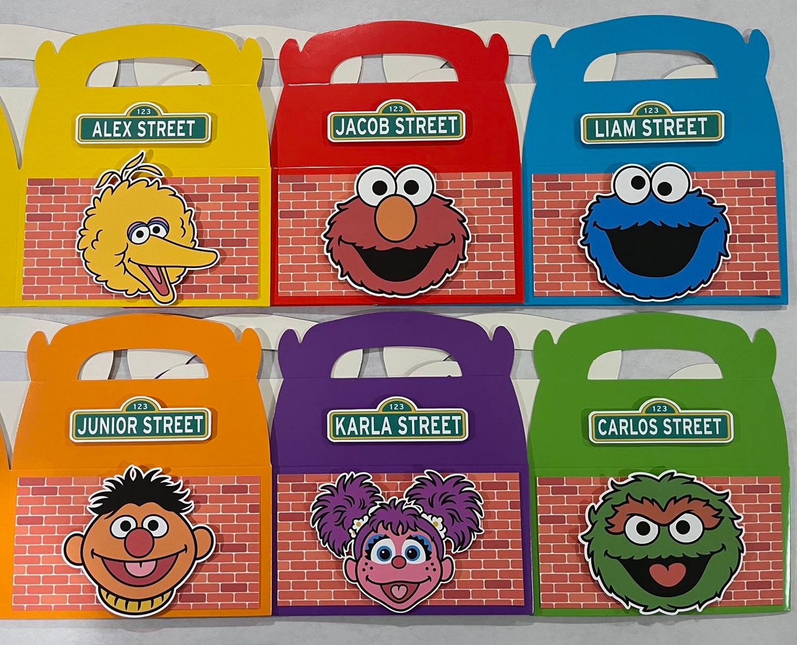 Sesame Street Party Favors Treat Boxes Set of 6 Birthday Etsy