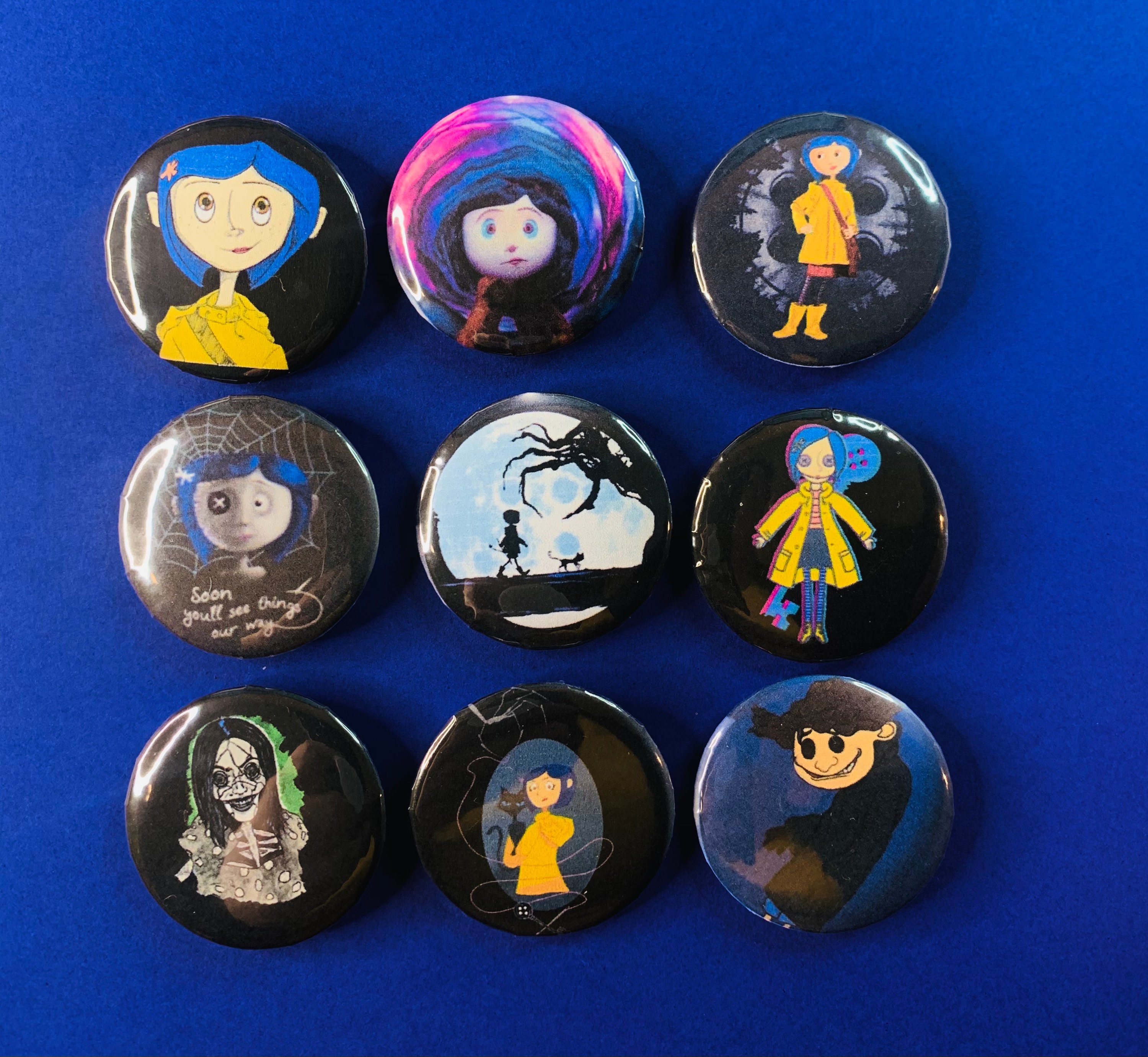 Coraline Badge Buttons 1.25 Inches Set of 9 Etsy