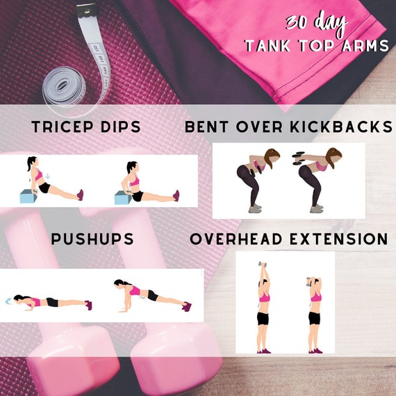 30 Day Tank Top Arms Challenge Etsy