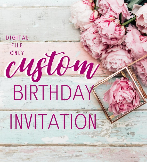Custom Printable Invitation DIGITAL Etsy