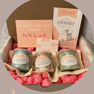 Recovery Trio Bath Salts Set | Eco Friendly Spa Gift for Mom Bath Salts Gift for Her Bath Salts Spa Gift for Wife Bath Relaxing Gift Set
