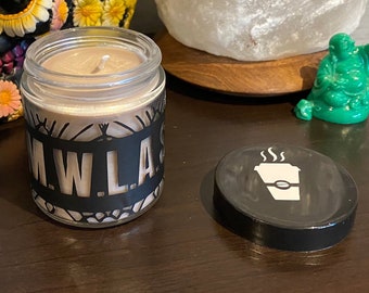 COFFEE scented | 4 oz Soy Wax Candle | Hand Poured Infused with Essential Oils Soy Candle Home Gift Icon Coffee Scented Soy Candle