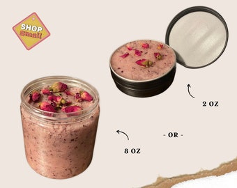 Rose Sugar Scrub | Vegan Exfoliant, Aromatherapy Spa Gift