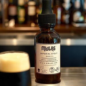 IMPERIAL STOUT Beard Oil | Craft Beer Inspired | Natural Oil Beard Care Gift
