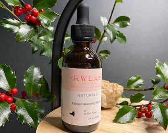 Facial Cleansing Serum | 2oz/60ml | Step 1 | All Skin Types Paraben Free Cruelty Free Oil Cleanser Small Batch Vegan Natural Skin Care
