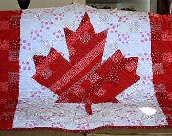 Bundle - Canada Flag Quilt PDF Pattern (Baby, Crib and Throw size) - Canada quilt pattern, gift for quilters, quilt pattern