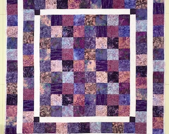 Kelsey Throw Quilt PDF Pattern - couch throw quilt pattern, quilting gift, gift for quilter, easy quilt pattern, beginner, blocks quilt