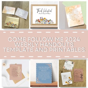 Come Follow Me 2024 Handouts | Printable and Editable PDF | Relief Society, Sunday School, Young Women, Primary | LDS Printables for Church