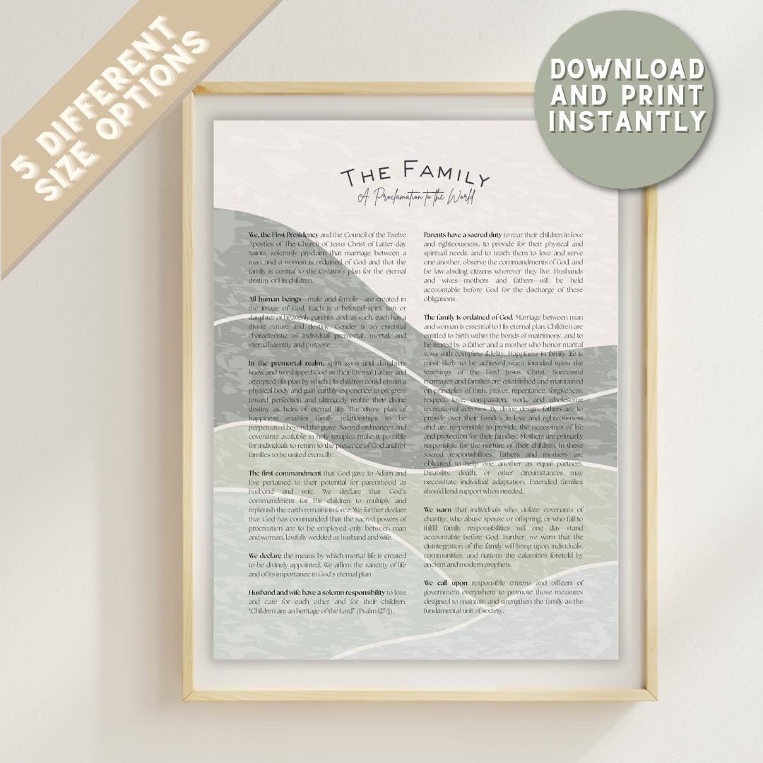 Proclamation to the World | Vertical Digital Poster | Sailboat Family ...