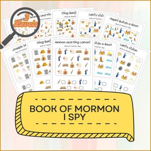 Book of Mormon I Spy Pages | Easter General Conference | Quiet Games for Sacrament Meeting | Kids Toddlers Church Activity | LDS FHE