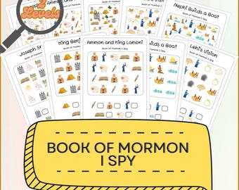 Book of Mormon I Spy Pages | Easter General Conference | Quiet Games for Sacrament Meeting | Kids Toddlers Church Activity | LDS FHE