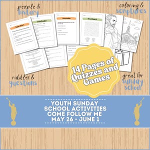 Activités pour l'école du dimanche pour les jeunes | 26 mai-1er juin | Un intendant fidèle, juste et sage | Doctrine et Alliances 51-57 | Venez me suivre SDJ