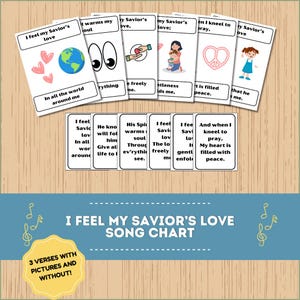 I Feel My Savior&#39;s Love Song Chart | LDS Primary Singing Time | Primary Program Chorister Help | Visuals for Primary | LDS Songbook |