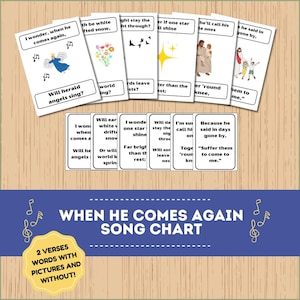 When He Comes Again Song Chart | LDS Primary Singing Time | Primary Program Chorister Help | Visuals for Primary | LDS Songbook |
