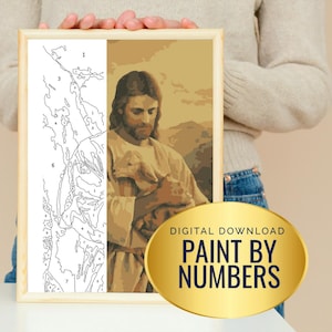 PAINT by NUMBER of Jesus Christ | Great for General Conference | Primary or Seminary or Mutual Activity | Instant Download |