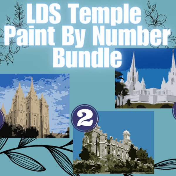 Paint by Number Temple Kits Etsy