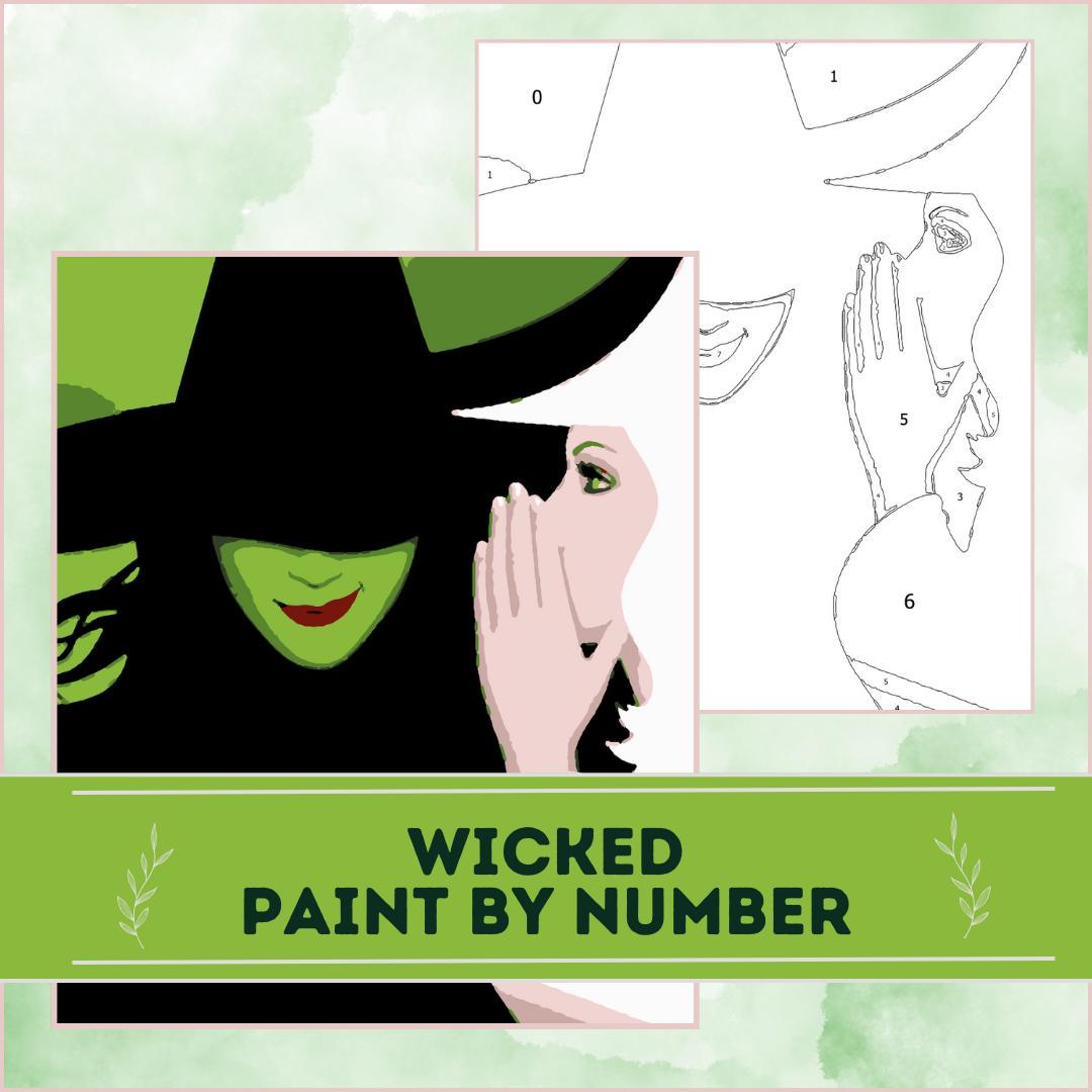 Wicked Paint by Numbers | Playbill Cover Color by Number | Gift or ...