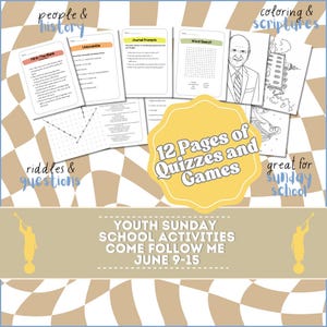 Activities for Youth Sunday School | June 2025 9-15 | I Am With the Faithful Always | Doctrine and Covenants 60-63 | Come Follow Me LDS