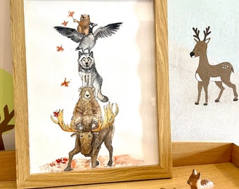 Canadian Wildlife Alphabet Chart - Etsy Canada