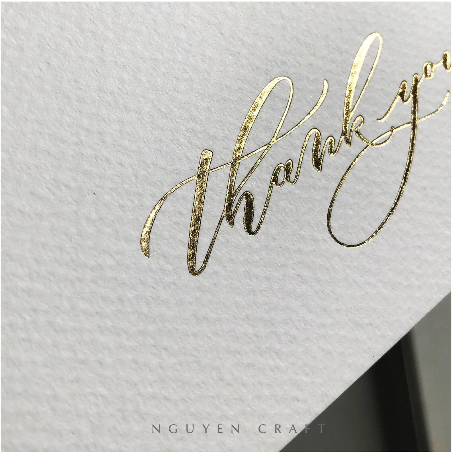 ART Paper Gold FOIL Thank You Cards for All Occasion Etsy