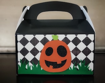 Pumpkin Treat Box, Halloween Treat Box, Halloween Party Favor, Trick Or Treat Gift Box, Halloween Candy Boxes, Classroom Treats, Candy Box