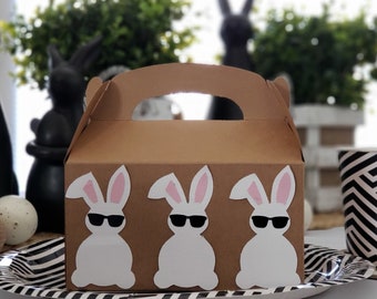 Kool Bunny Treat Boxes, Easter, candy, Easter basket, candy bag, gable box, bunny,  party bag, party favor, party,
