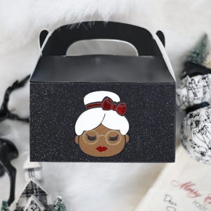 Black Santa, Santa Claus, Mrs. Claus, Christmas, christmas gable boxes, holiday gift ideas, holiday party, gift exchange, black-owned image 3