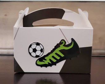 Soccer ball treat box, party favor, party bag, swag bag, birthday, birthday party, soccer, sports, candy, athlete, soccer ball, sports bag,