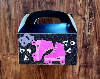 Roller skate party, roller skate party favors,  skate party, birthday, candy box, party favor, skates, 90s party, 80s party, retro