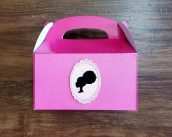 Barbie, Black Barbie, Black Girl, Black Barbie party favors, Black Barbie treat boxes, Barbie treat bags, barbie favors, princess,
