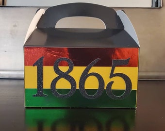 Black History, Juneteenth, Black, Treat Box, Gable box, African-American, Juneteenth decorations, Freedom Day, party favor, Independence Day