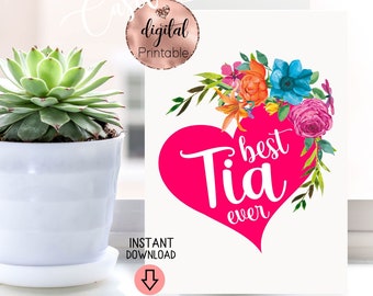 Aunt Spanish Card - Etsy