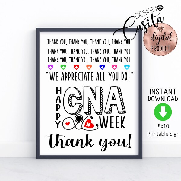 Printable Cna Week Banner Etsy
