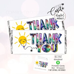 Thank you Medical Printable Candy bar Wrapper,Doctor day,Nurse week appreciation,Chocolate bar wrapper,hospital staff party favor,CNA thanks