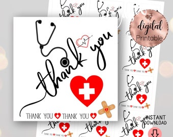 Medical Thank you Printable favor Gift Tag,MA month week,gratitude emt card,doctor day thank you,male MA gift,Nurse week tag,RN gift tag