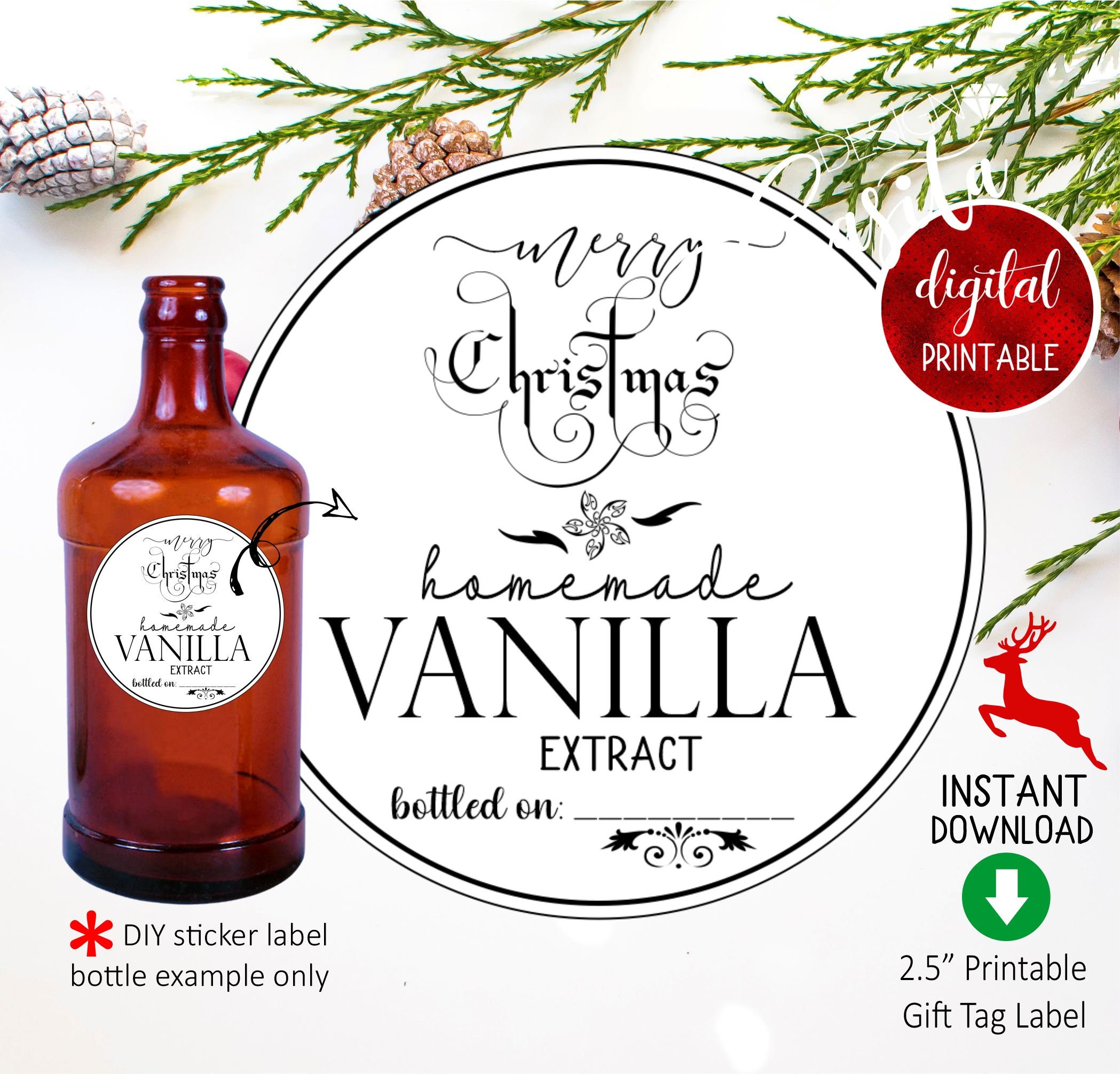 How to Make Homemade Vanilla Extract with Free Printable Labels - Christmas  Gift Idea
