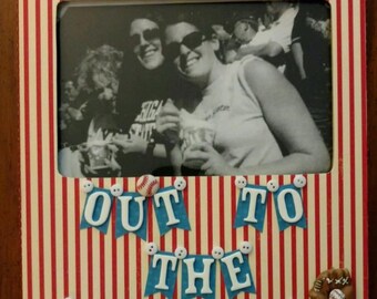 Zabierz mnie na ramkę ze zdjęciem meczu baseballowego