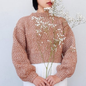 Crochet sweater pattern, Cropped crochet sweater pattern, Easy sweater crochet, Oversize sweater pattern, Cozy crochet pullover