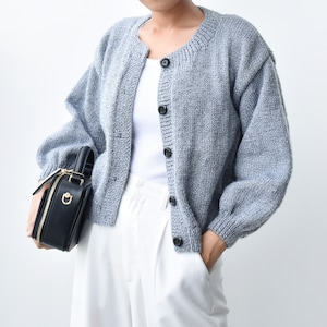 Knitting cardigan pattern, Easy cardigan knitting pattern, Sweater knit pattern, Beginner sweater pattern, Oversized cardigan pattern