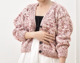 Chunky Knit Cardigan Pattern: Easy Oversized Sweater (PDF Pattern)