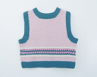Crochet Ribbed Vest Pattern: Easy Pullover Design (PDF Pattern)