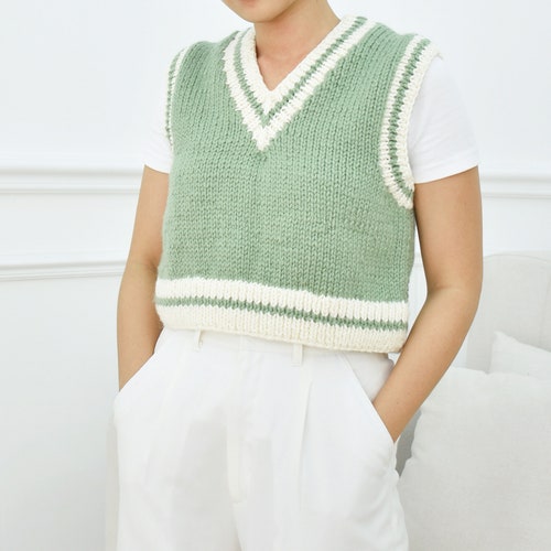 Chunky Knitting Vest Pattern Easy 