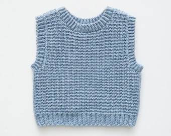 Crochet Ribbed Vest Pattern: Easy Pullover Design (English)