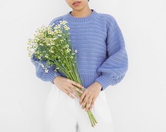 Einfaches Häkelmuster für Pullover, Anfänger Häkelanleitung, Damen Häkelpullover, Moderner Häkelpullover, Häkelanleitung für gemütliche Strickjacke