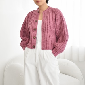 Crochet cardigan pattern, Easy crochet cardigan pattern, Crochet cozy sweater pattern, Round neck cardigan pattern, Modern crochet cardigan